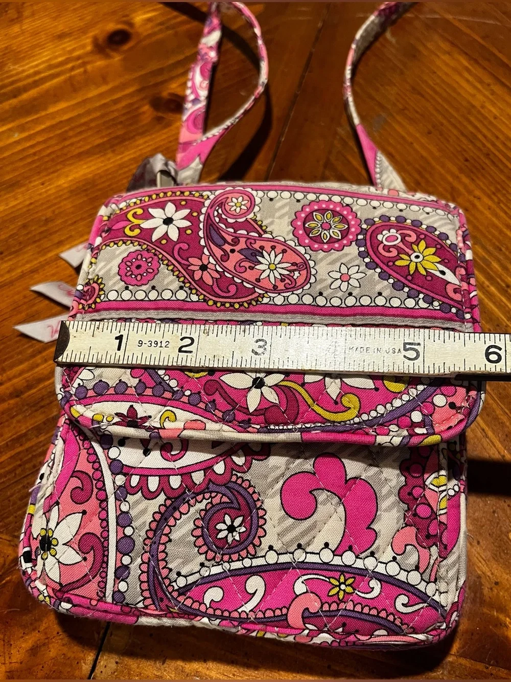 Vera Bradley Mini Hipster Crossbody Bag Retired Pattern Paisley Meets Plaid